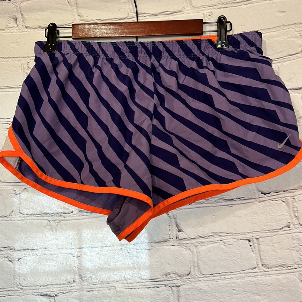 Nike Dri-Fit Athletic Purple Orange Running Shorts Size Large - Picture 2 of 8